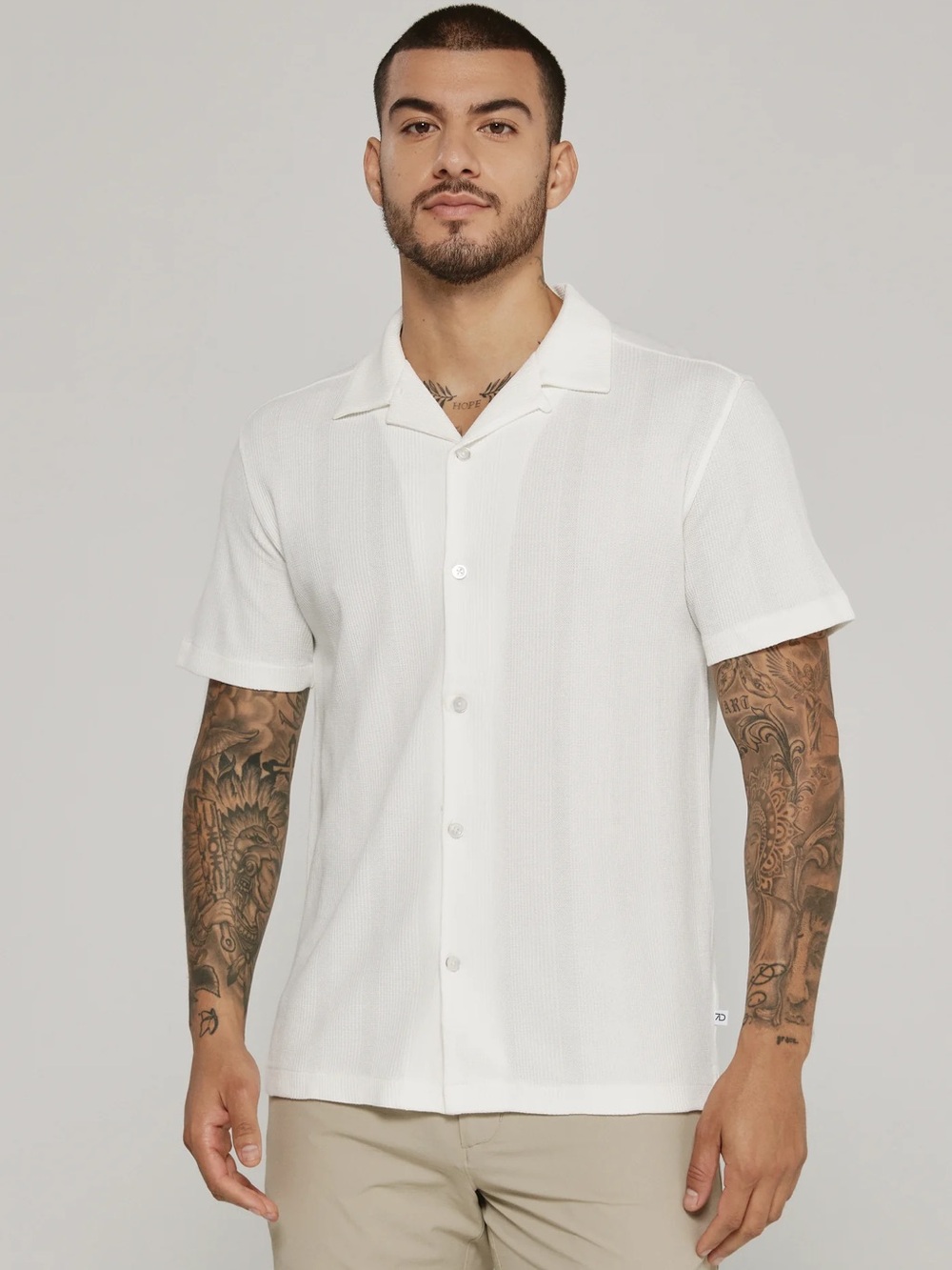 7 Diamonds Men’s Burke Camp Sweater Shirt Button-Down
